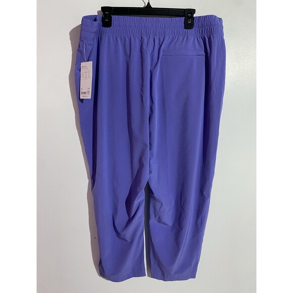 Athleta Pants 18 Arrival Dark Adonis Purple Ankle Straight Leg Travel Athleisure - Picture 3 of 15